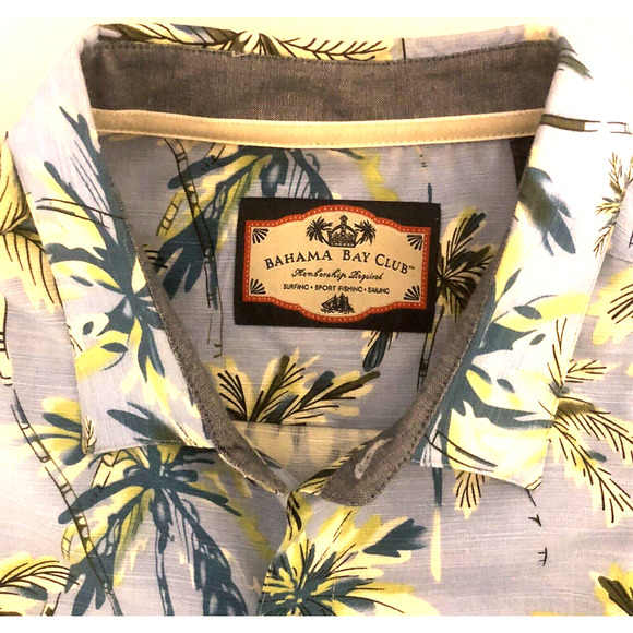 Bahama Bay Club Men's Tropical Short Sleeve Button Down Collared Shirt XL. - Picture 2 of 9